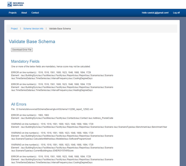 Validate Base Schema